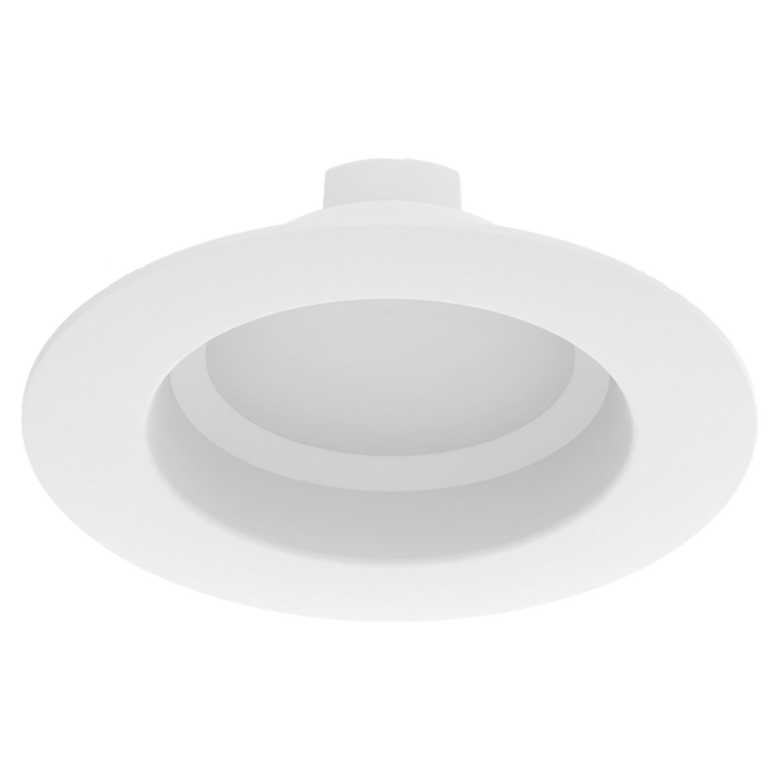 RAB Economy Recessed 6 Inch Round E26 Base White 7W Plastic 625Lm 120V 4000K 80 CRI Triac Dimming (RET34-6R7840120WS)