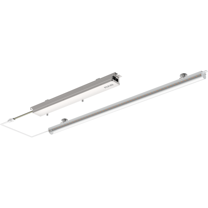 RAB LED Retrofit Light Bar 1X2 Foot Wattage/CCT Selectable 20W/15W/10W 3000K/3500K/4000K/5000K/6500K 120-277V 0-10V Dimming Clear Lens (RLB-2C)