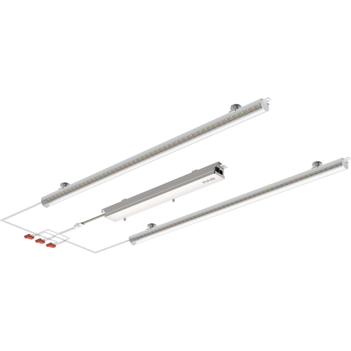 RAB LED Retrofit Light Bar 2X2 Foot Wattage/CCT Selectable 40W/35W/30W/25W/20W 3000K/3500K/4000K/5000K/6500K 120-277V 0-10V Dimming Clear Lens (RLB2-2C)