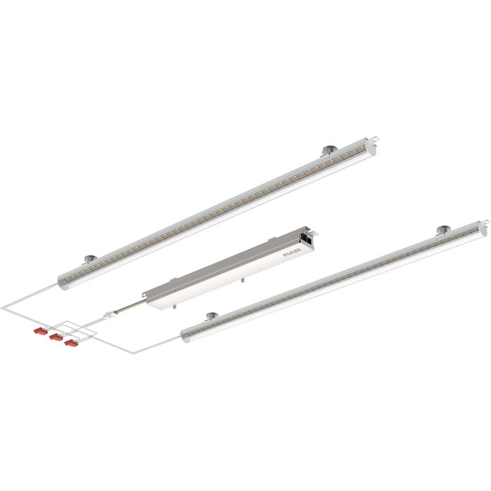 RAB LED Retrofit Light Bar 2X2 Foot Wattage/CCT Selectable 40W/35W/30W/25W/20W 3000K/3500K/4000K/5000K/6500K 120-277V 0-10V Dimming Clear Lens (RLB2-2C)