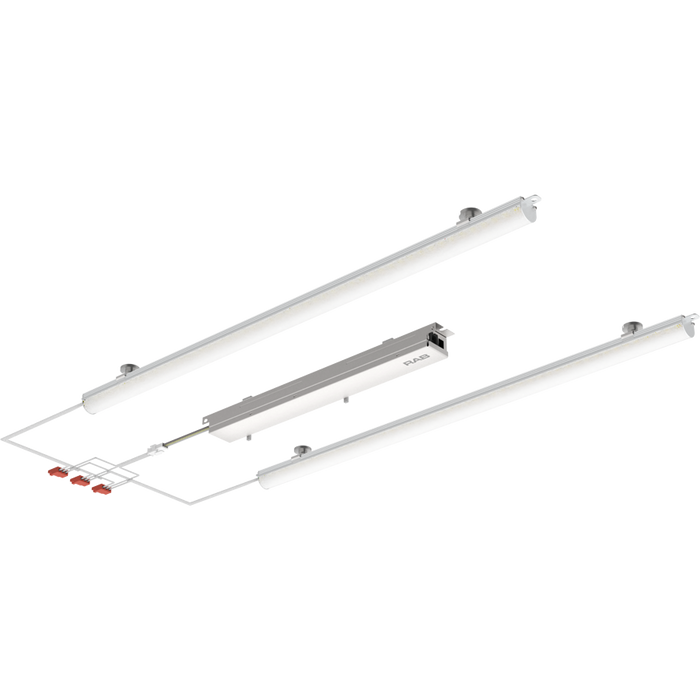 RAB LED Retrofit Light Bar 2X2 Foot Wattage/CCT Selectable 40W/35W/30W/25W/20W 3000K/3500K/4000K/5000K/6500K 120-277V 0-10V Dimming Frosted Lens (RLB2-2F)