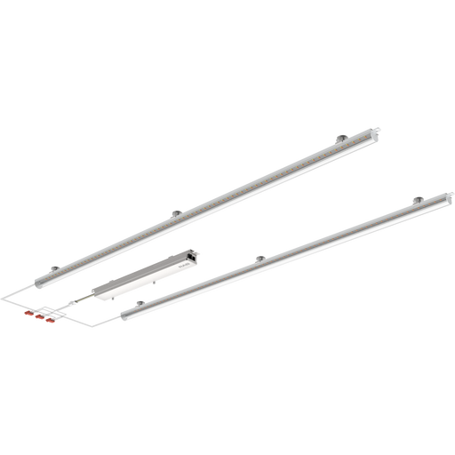 RAB LED Retrofit Light Bar 2X3 Foot Wattage/CCT Selectable 45W/40W/35W/30W/25W 3000K/3500K/4000K/5000K/6500K 120-277V 0-10V Dimming Clear Lens (RLB2-3C)