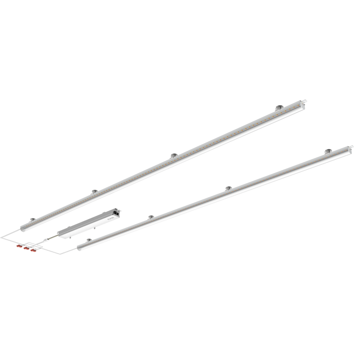 RAB LED Retrofit Light Bar 2X4 Foot Wattage/CCT Selectable 50W/45W/40W/35W/30W 3000K/3500K/4000K/5000K/6500K 120-277V 0-10V Dimming Clear Lens (RLB2-4C)