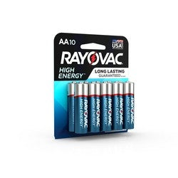 Rayovac High Energy Alkaline Carded AA 10-Pack Trayed (ROV-815-10TK)