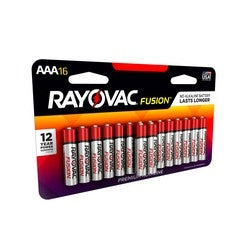 Rayovac Fusion Advanced Alkaline Carded AAA 16-Pack Trayed (ROV-824-16LTFUSK)