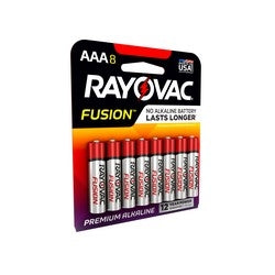 Rayovac Fusion Advanced Alkaline Carded AAA 8-Pack Trayed (ROV-824-8TFUSK)