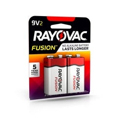 Rayovac Fusion Advanced Alkaline Carded 9V 2-Pack (ROV-A1604-2FUSK)
