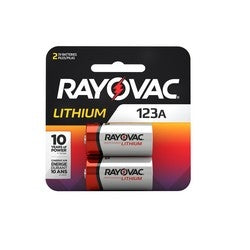 Rayovac Size 123A 3V Lithium Photo Battery 2-Pack (ROV-RL123A-2G)