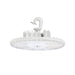 Trace-Lite Round Slim LED High Bay Power/Color Switchable 90W/140W/185W/230W 3000K/4000K/5000K 120-277VAC 0-10V Dimming White Finish (RSHL-230-CP-WH)