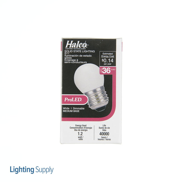 Halco S11WH1C/LED 1.2W LED S11 120V 82 CRI Medium E26 Base Dimmable Bulb (80526)