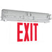 Exitronix Universal LED Edge-Lit Combination Exit Sign Single Or Double-Face NiMH Battery Recessed Mount Red Letters White Finish 3W Remote (S900C-R-R-WH-R)