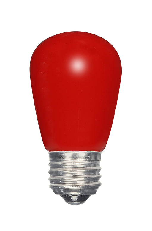 SATCO/NUVO 1.4W S14/RED/LED/120V/CD 1.4W LED S14 Ceramic Red Medium Base 120V (S9170)