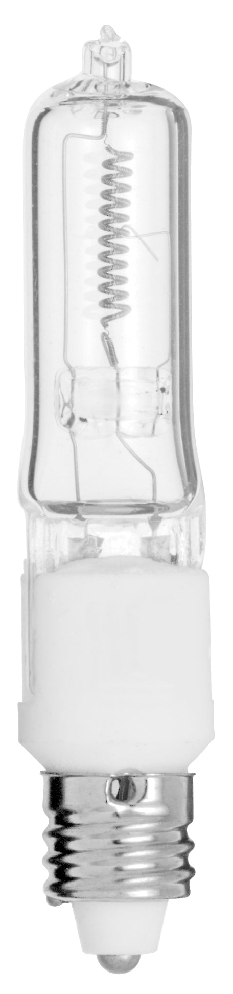 SATCO/NUVO 100Q/CL/MC 100W Halogen T4 Clear 2000 Hours 1700Lm Miniature Candelabra Base 120V 2900K (S3107)