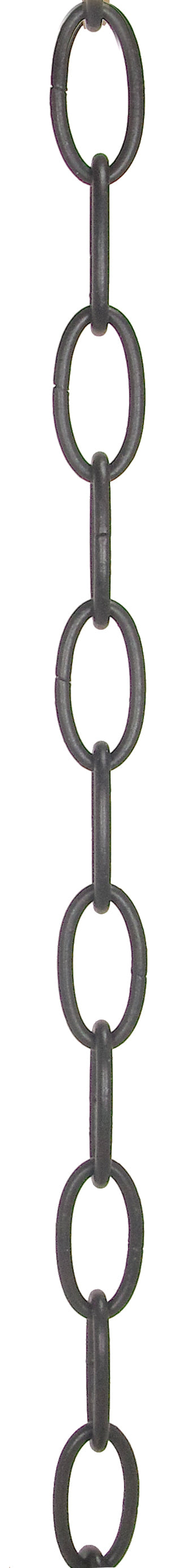 SATCO/NUVO 8 Gauge Chain Black Finish 1 Yard Len 11/2 Inch Link Len 7/8 Inch Link Wide 1/8 Inch Thick 100 Yard Per Carton 35 Pounds Maximum (79-457)