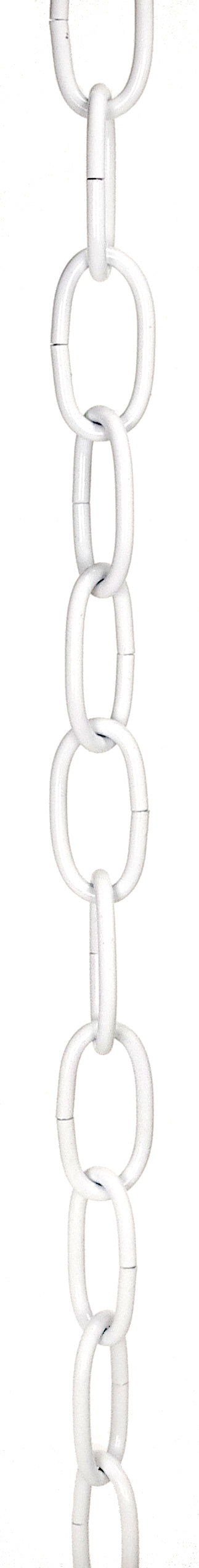 SATCO/NUVO 8 Gauge Chain White Finish 1 Yard Len 11/2 Inch Link Len 7/8 Inch Link Wide 1/8 Inch Thick 100 Yard Per Carton 35 Pounds Maximum (79-458)