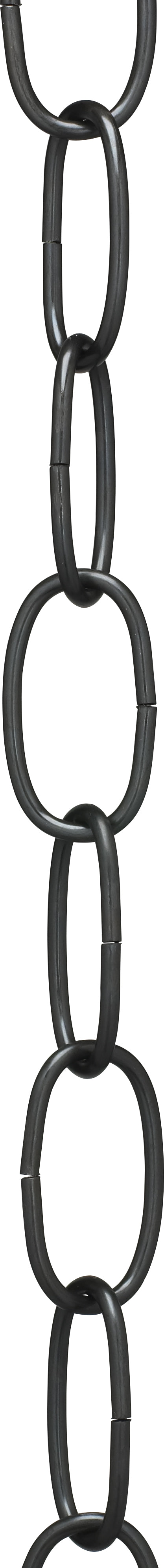SATCO/NUVO 11 Gauge Chain Black Finish 1-1/2 Inch Link Length 7/8 Inch Link Width 3/32 Inch Thick 1 Yard Length 200 Yards Per Carton (90-072)