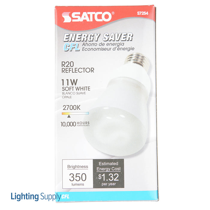 SATCO/NUVO 11W R20 Compact Fluorescent 2700K 82 CRI Medium Base 120V Shatterproof (S7254-TF)