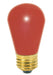 SATCO/NUVO 11S14/R 11W S14 Incandescent Ceramic Red 2500 Hours Medium Base 130V (S3961)