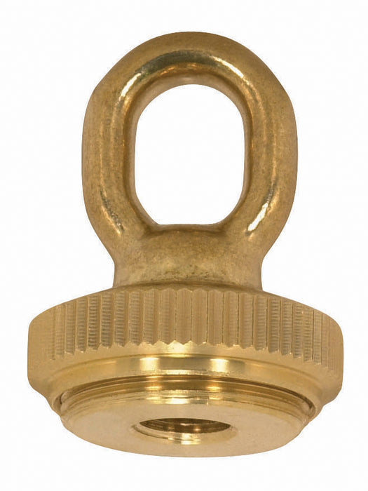 SATCO/NUVO 1/4 IP Heavy Duty Cast Brass Screw Collar Loops With Ring 1/4 IP Fits 1-1/4 Inch Canopy Hole Ring Diameter 1-5/8 Inch Height 2-1/4 Inch (90-2298)