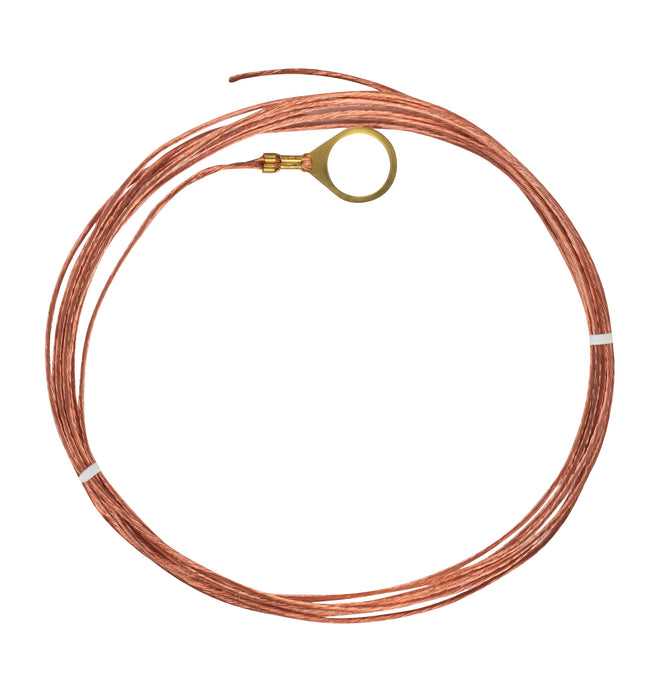 SATCO/NUVO 10 Foot 18/1 Bare Copper Ground Wire 1/4 IP Round Ground Lug (93-335)