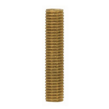 SATCO/NUVO 1/4 IP Solid Brass Nipple Unfinished 1/2 Inch Length 1/2 Inch Wide (90-2518)