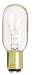 SATCO/NUVO 15T7/DC 15W T7 Incandescent Clear 2500 Hours 95Lm DC Bay Base 130V 2700K (S3906)