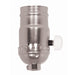 SATCO/NUVO 150W Full Range Turn Knob Dimmer Socket 1/8 IPS Aluminum Nickel Finish 120V (80-1015)