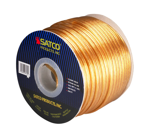 SATCO/NUVO Lamp And Lighting Bulk Wire 16/2 SPT-2 105C 250 Foot/Spool Clear Gold (93-165)