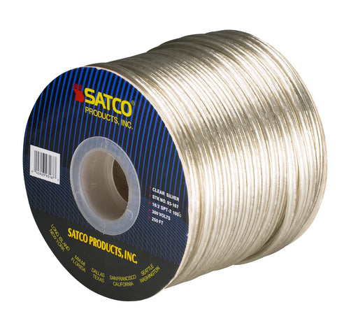 SATCO/NUVO Lamp And Lighting Bulk Wire 16/2 SPT-2 105C 250 Foot/Spool Clear Silver (93-167)