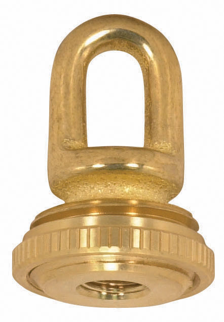 SATCO/NUVO 1/8 IP Cast Brass Screw Collar Loop With Ring Fits 1 Inch Canopy Hole 1-1/8 Inch Ring Diameter 1-3/4 Inch Height Unfinished (90-2294)