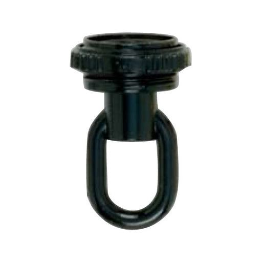 SATCO/NUVO 1/8 IP Screw Collar Loop With Ring 25 Pounds Maximum Glossy Black Finish (90-2421)