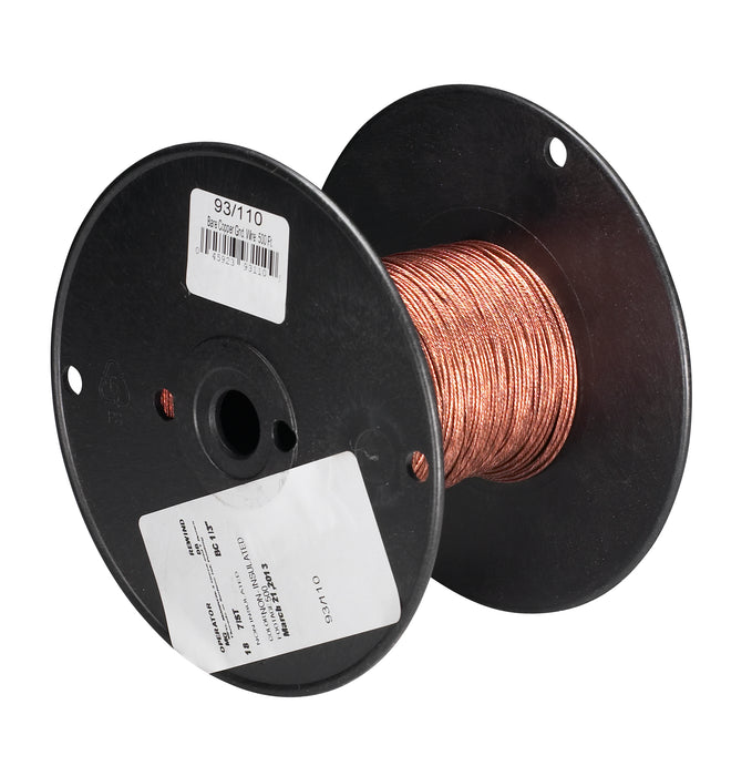 SATCO/NUVO Lamp And Lighting Bulk Wire 18/1 Grounding Wire 500 Foot/Spool Bare Copper (93-110)