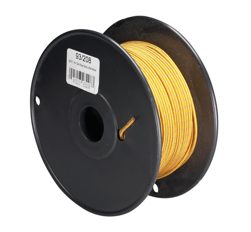 SATCO/NUVO Pulley Bulk Wire 18/1 Rayon Braid 90C 250 Foot/Spool Gold With Red Marker (93-208)