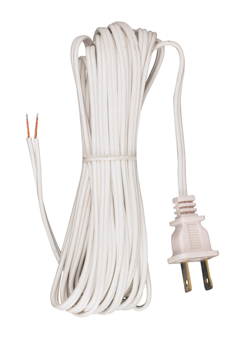 SATCO/NUVO 18/2 SPT-1-105C All Cord Sets-Molded Plug-Tinned Tips 3/4 Inch Strip With 2 Inch Slit 100 Carton 20 Foot (90-1534)