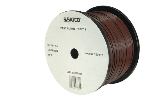 SATCO/NUVO Lamp And Lighting Bulk Wire 18/2 SPT-1.5 105C 2500 Foot/Reel Brown (93-339)