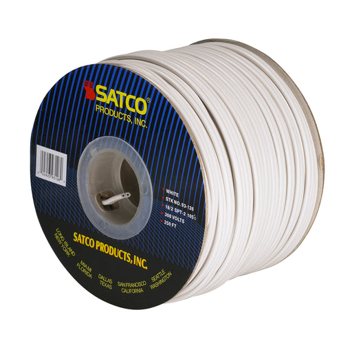 SATCO/NUVO Lamp And Lighting Bulk Wire 18/2 SPT-2 105C 250 Foot/Spool White (93-126)