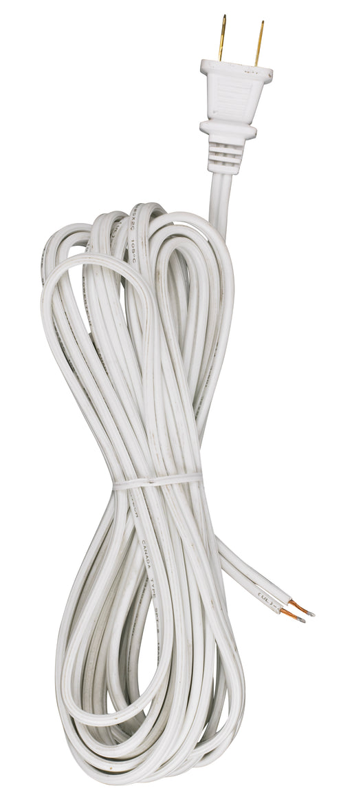 SATCO/NUVO 18/2 SPT-2-105C All Cord Sets-Molded Plug-Tinned Tips 3/4 Foot Strip With 2 Foot Slit 150 Carton 15 Foot (90-491)