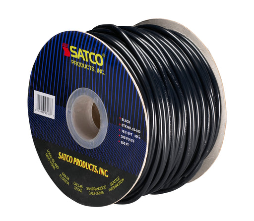 SATCO/NUVO Pulley Bulk Wire 18/2 SVT 105C Pulley Cord 250 Foot/Spool Black (93-183)