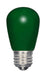SATCO/NUVO 1.4W S14/GR/LED/120V/CD 1.4W LED S14 Ceramic Green Medium Base 120V (S9171)