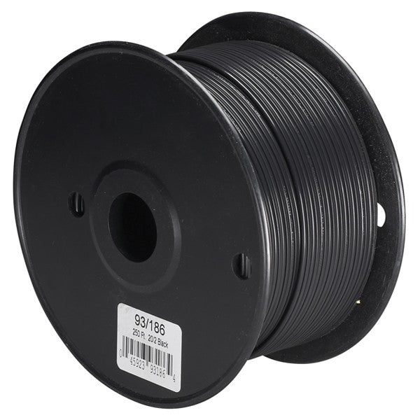 SATCO/NUVO Lamp And Lighting Bulk Wire 20/2 SPT-1 105C 250 Foot/Spool Black (93-186)