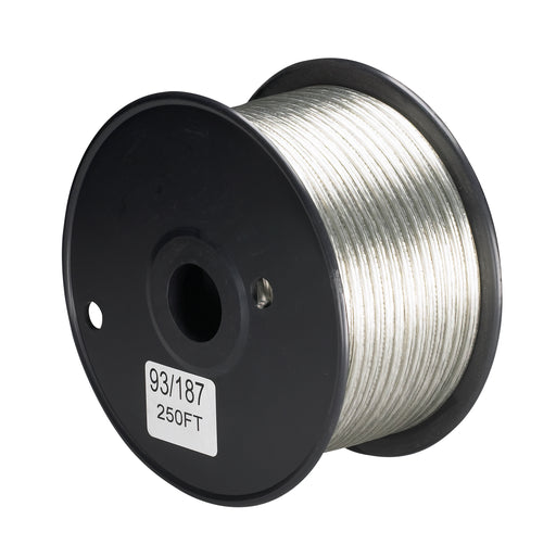 SATCO/NUVO Lamp And Lighting Bulk Wire 20/2 SPT-1 105C 250 Foot/Spool Clear Silver (93-187)