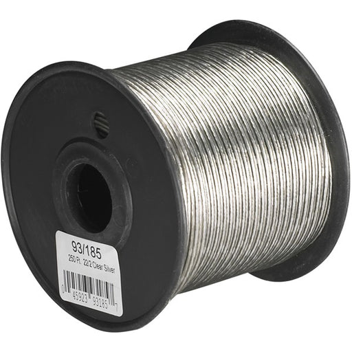 SATCO/NUVO Lamp And Lighting Bulk Wire 22/2 SPT-1 105C 250 Foot/Spool Clear Silver (93-185)