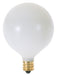 SATCO/NUVO 25G16 1/2/W 25W G16 1/2 Incandescent Satin White 1500 Hours 202Lm Candelabra Base 120V 2 Per Card 2700K (S3753)