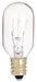 SATCO/NUVO 25T8/C 25W T8 Incandescent Clear 2500 Hours 190Lm Candelabra Base 130V 2700K (S3907)