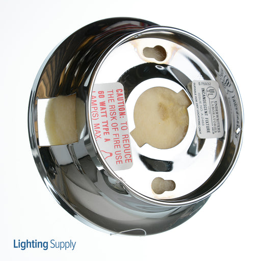 SATCO/NUVO 3-1/4 Inch Wired Holder With Convenience Outlet Chrome Finish Includes Hardware 60W Maximum (90-121)