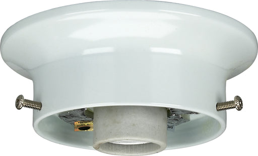 SATCO/NUVO 3-1/4 Inch Wired Holder White Finish Includes Hardware 60W Maximum (90-430)