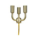 SATCO/NUVO 3-Light Candelabra Cluster 1/8 X 1/8 With 8 Foot SPT-2 Gold Wire (80-1797)