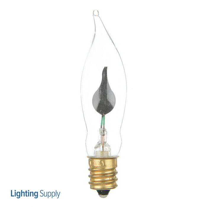 SATCO/NUVO 3CA5 1/2 /Flicker 3W Ca5 1/2 Incandescent Clear 1000 Hours Candelabra Base 120V 2700K (S3661)