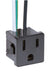 SATCO/NUVO 3 Wire 2 Pole Snap-In Convenience Outlet Opening Size 1 Inch X 1 Inch X 1 Inch Rated 15A-125V (80-1142)