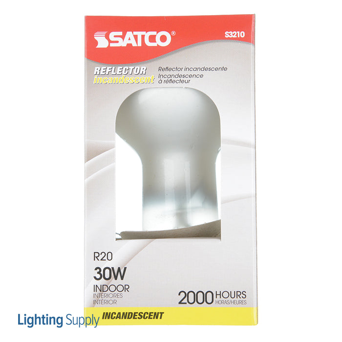 SATCO/NUVO 30W R20 Incandescent Frost 2000 Hours 185Lm Medium Base 120V Shatterproof (S3210-TF)